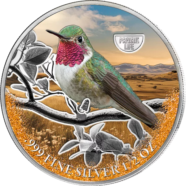 500 Francs Kamerun Mysterious Rhodium Prairie Life - Breitschwanzelfe 2025