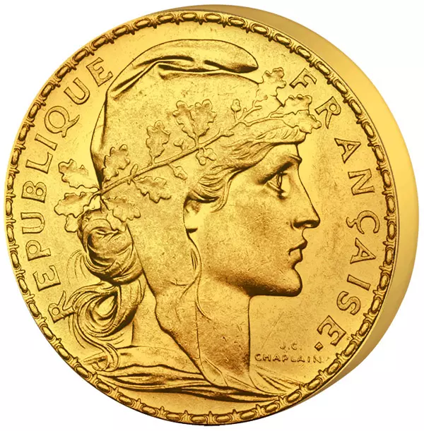 20 Francs Frankreich Marianne Gallischer Hahn 1899-1914