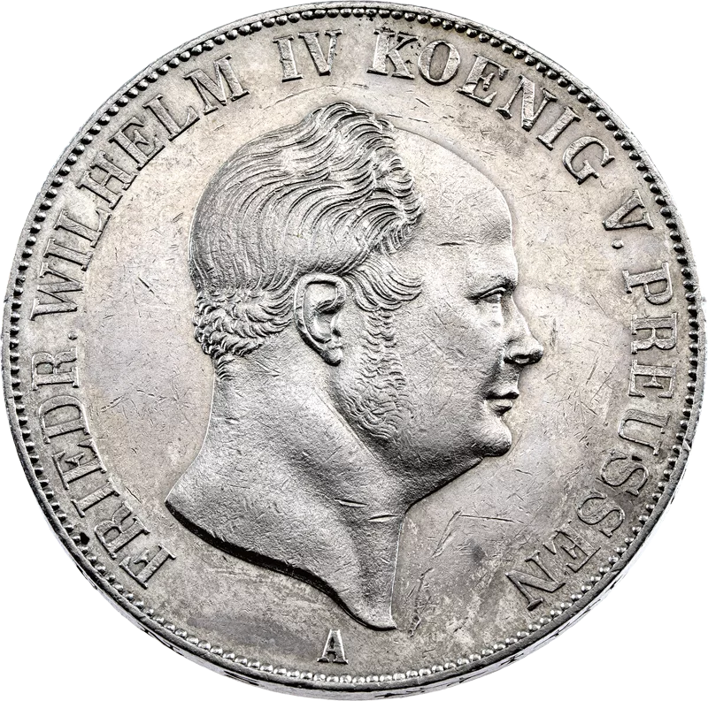 Vereinsdoppeltaler Preußen König Friedrich Wilhelm IV. 1858 -1859