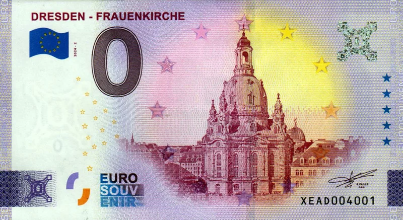 0-Euro-Banknote BRD Dresden Frauenkirche 2024