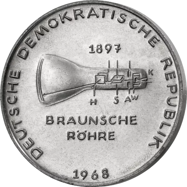 DDR Gedenkmedaille Karl Ferdinand Braun 1968