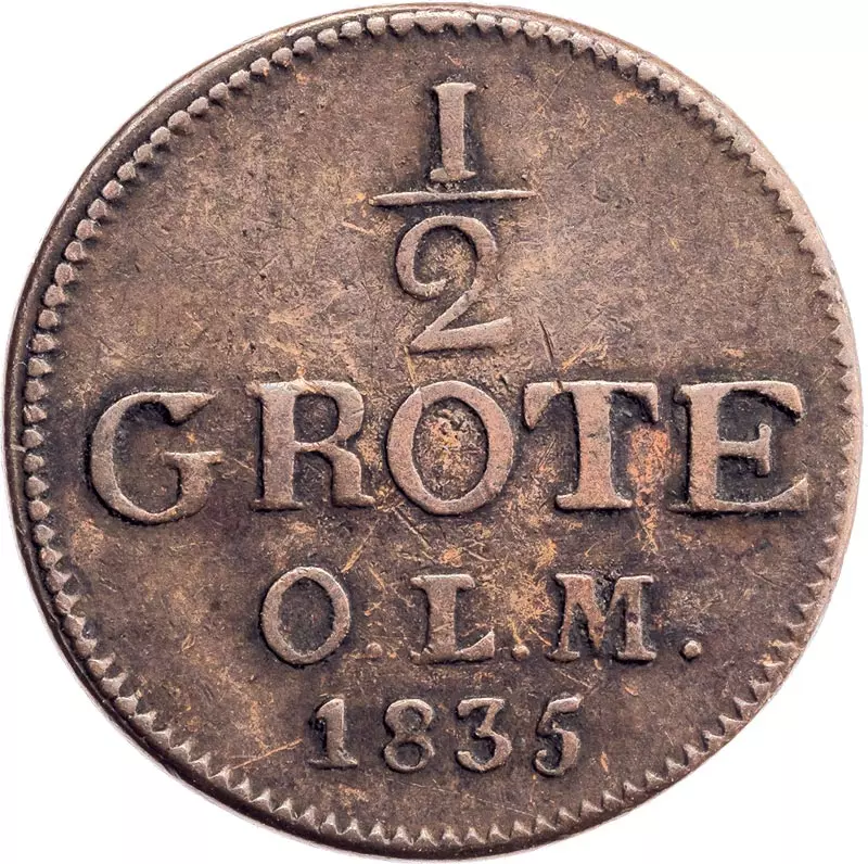 1/2 Grote Oldenburg Großherzog August I. 1831, 1835, 1840