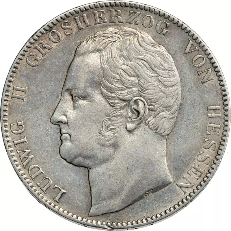 Doppeltaler Hessen-Darmstadt Großherzog Ludwig II. 1844