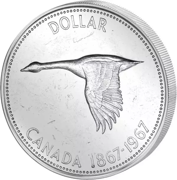 1 Dollar Kanada Wildgans 1967 Vorzüglich