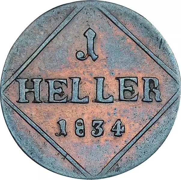 1 Heller Bayern König Ludwig I. 1829-1835