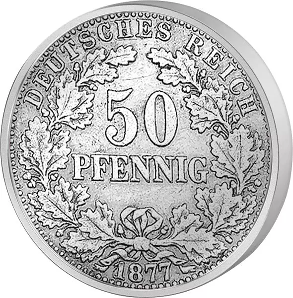 50 Pfennig Deutsches Kaiserreich - Eichenkranz 1877-1878 s-ss