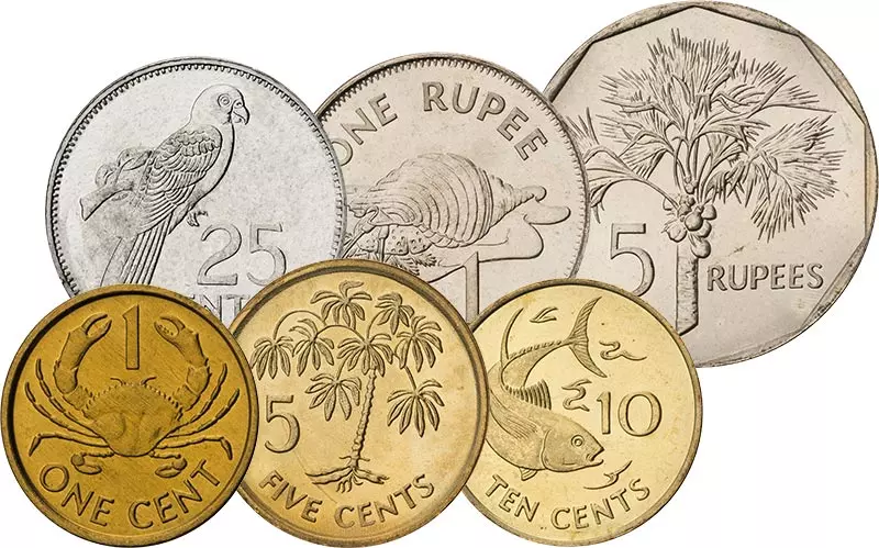 1 Cent - 5 Rupees Seychellen Kursmünzensatz 1990-2012
