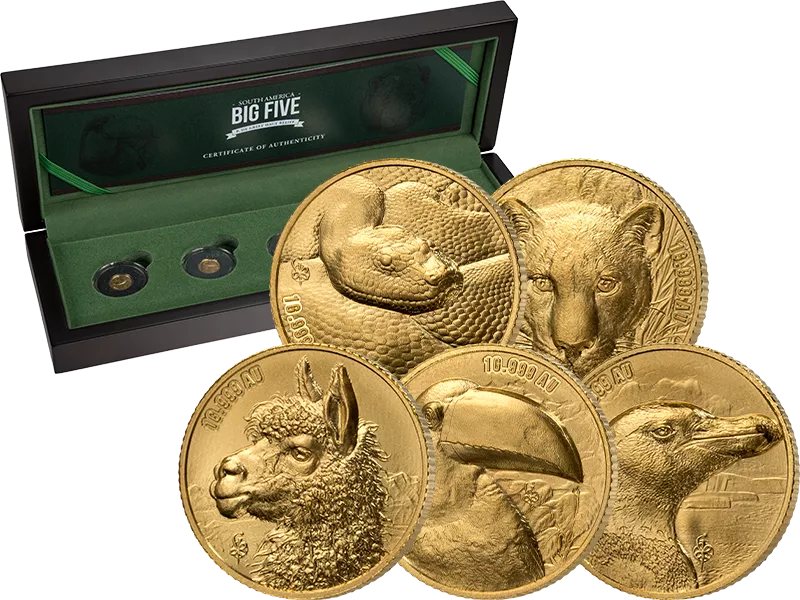 5 x 100 Francs Elfenbeinküste Big Five South America 2026