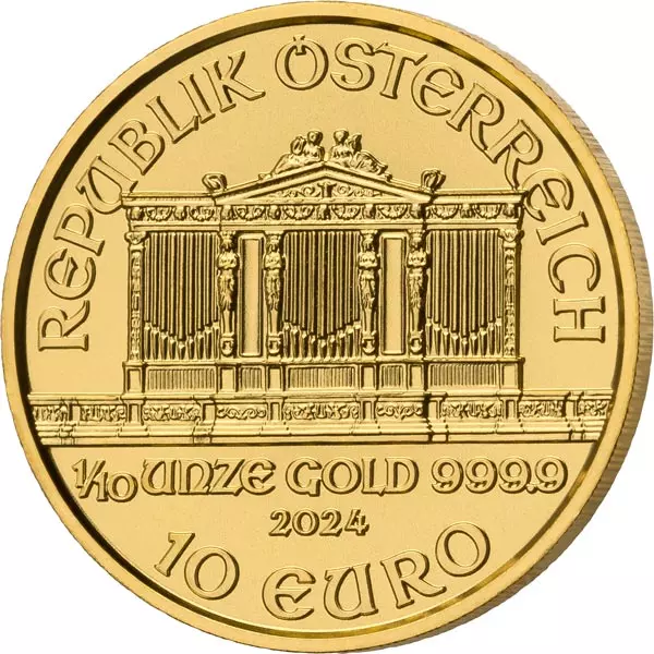 1/10 Unze Gold Österreich Wiener Philharmoniker 2024