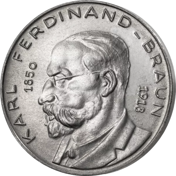 DDR Gedenkmedaille Karl Ferdinand Braun 1968