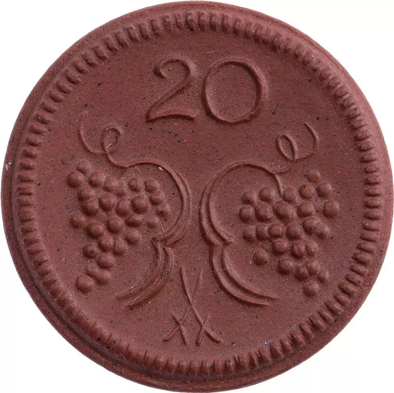 20 Pfennige Münsterberg Schlesien Böttger-Steinzeug 1921