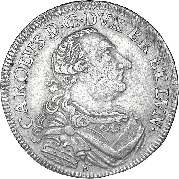 2/3 Taler Braunschweig-Wolfenbüttel Herzog Karl I. (Nasenkarl) 1735-1780