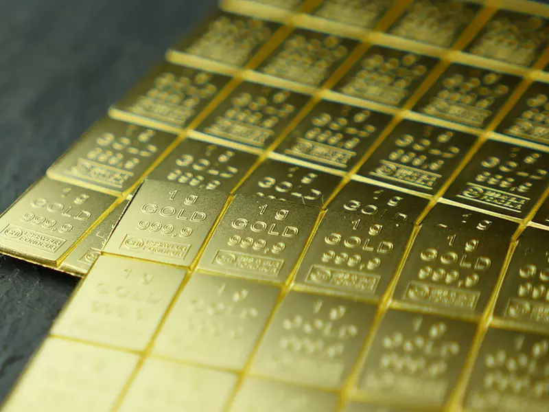 50 x 1 Gramm Goldbarren Knickbarren