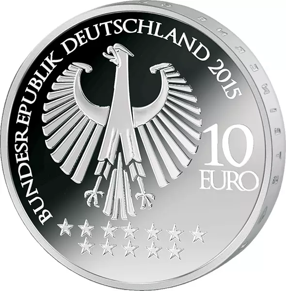 10 Euro BRD 200. Geburtstag Otto von Bismarck 2015 Stempelglanz