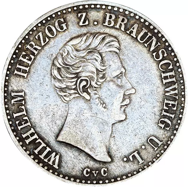 Taler Braunschweig Herzog Wilhelm 1839-1850