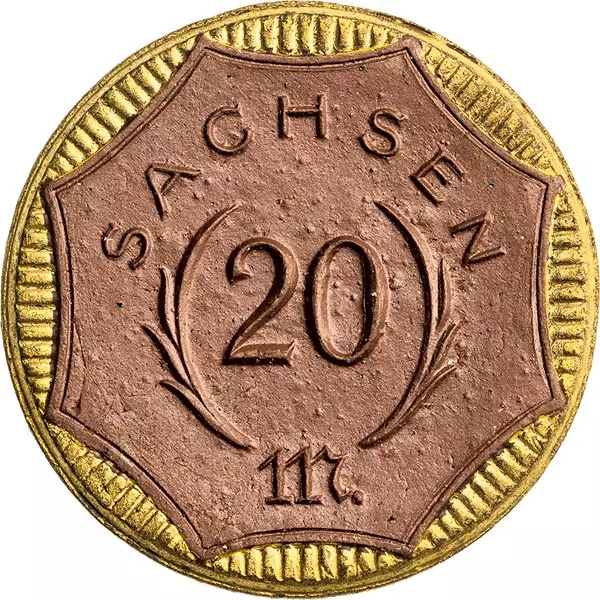 20 Mark Freistaat Sachsen Kind mit Frau (Tonmünze) 1921