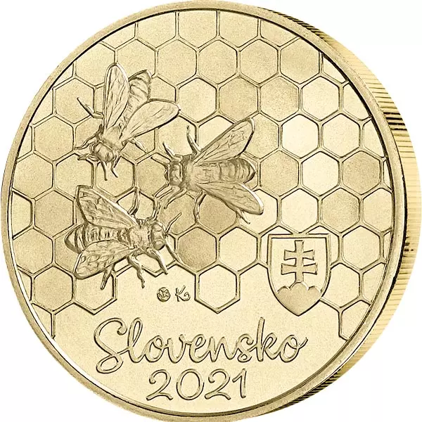 5 Euro Slowakei Flora und Fauna Honigbiene 2021
