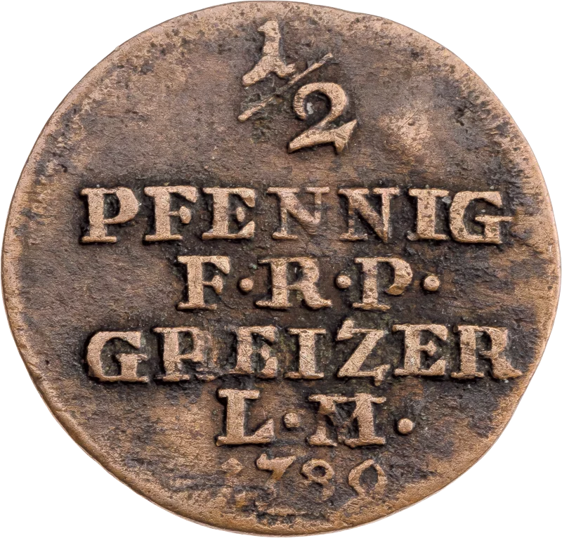 1/2 Pfennig Reuß Fürst Heinrich XI. 1787 und 1789