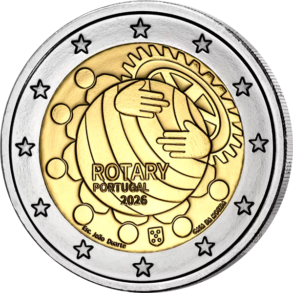 2 Euro Portugal 100 Jahre Rotary Club in Portugal 2026