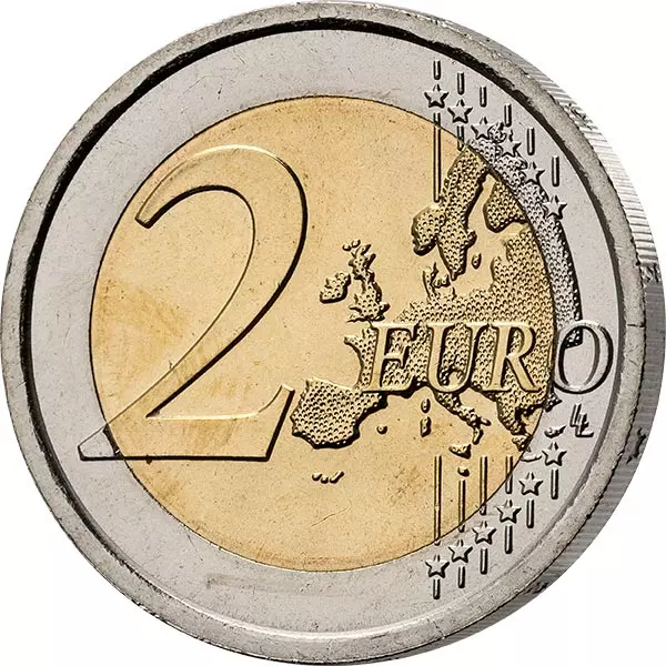 2 Euro Kursmünze Vatikan Wappen Papst Franziskus