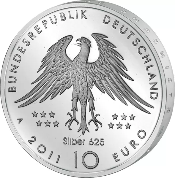 10 Euro BRD 150 Jahre Entdeckung des Urvogels Archaeopteryx 2011 Stempelglanz
