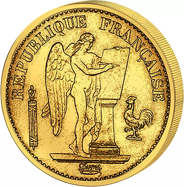 20 Francs Frankreich Stehender Genius 1871-1898