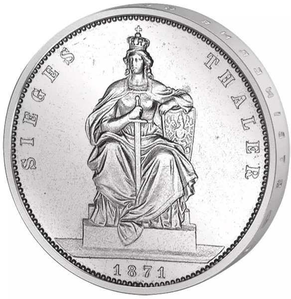 Vereinstaler Preußen Siegestaler König Wilhelm I. 1871 Stempelglanz