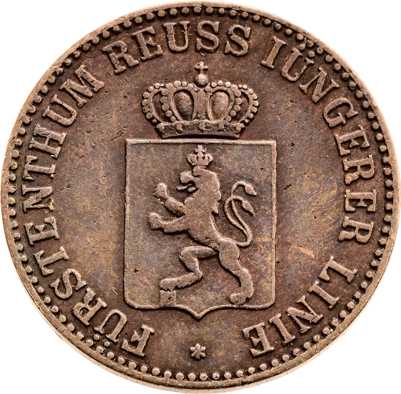 3 Pfennig Reuß Fürst Heinrich LXII. 1850