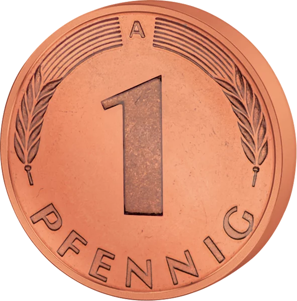 1 Pfennig BRD Eichenbäumchen 1948-1949
