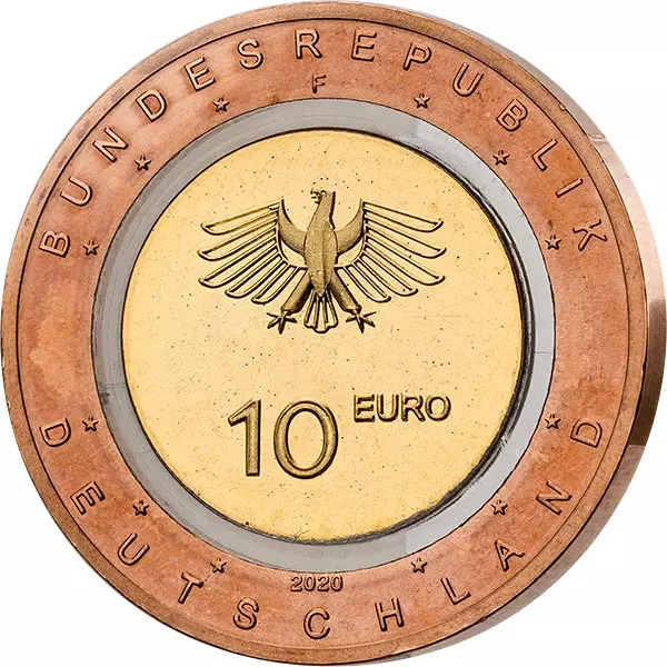 10 Euro BRD An Land mit Goldveredelung 2020