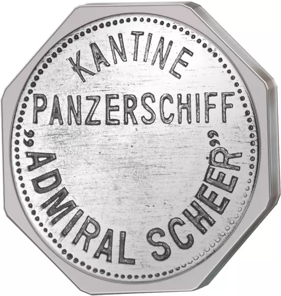 200 Pfennig Deutschland Kantinenmarke Panzerschiff Admiral Scheer