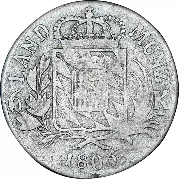 6 Kreuzer Bayern Königs-Sechser Maximilian I. Joseph 1806
