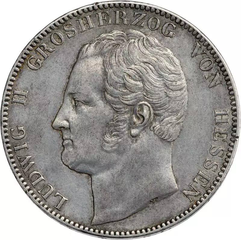 Doppeltaler Hessen-Darmstadt Großherzog Ludwig II. 1839-1842