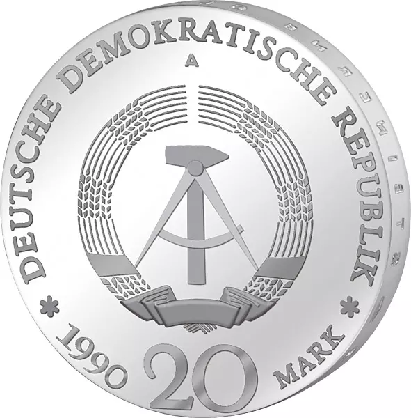 20 Mark DDR Brandenburger Tor 22. Dezember 1989 1990 Vorzüglich