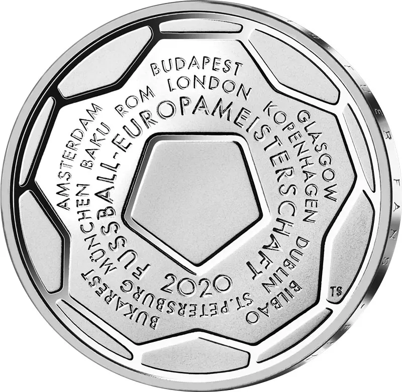 20 Euro BRD Fußball-Europameisterschaft 2020 Stempelglanz