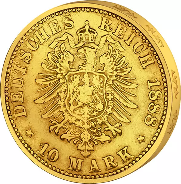 10 Mark Württemberg König Karl 1874-1888 10 Mark Württemberg König Karl 1874-1888
