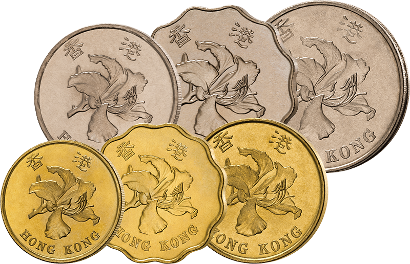 10 Cent - 5 Dollars Hongkong Kursmünzensatz 1993-2013