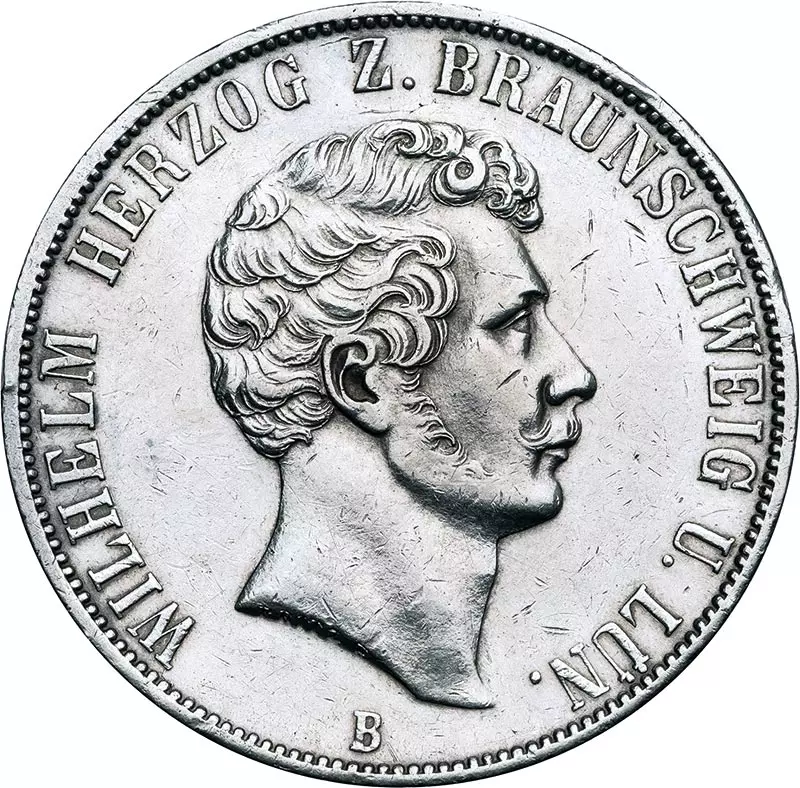 Doppeltaler Braunschweig Herzog Wilhelm 1856