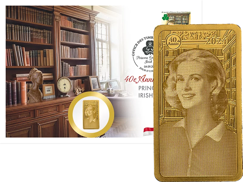 Numisbrief 40 Jahre Princess Grace Library 2024