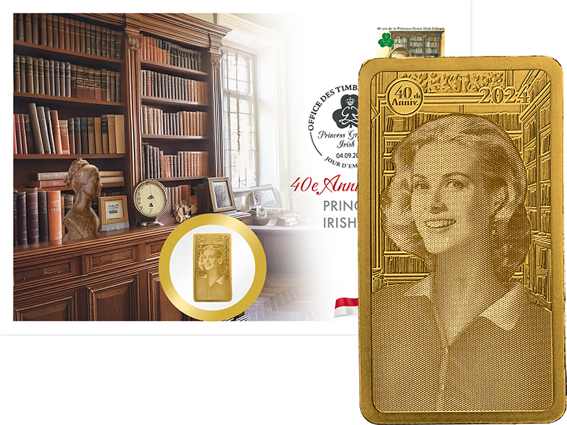 Numisbrief 40 Jahre Princess Grace Library 2024