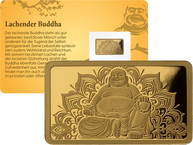 Goldbarren Lachender Buddha 2025