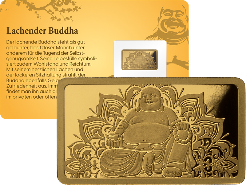 Goldbarren Lachender Buddha 2025