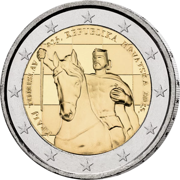 2 Euro Kroatien 1.100 Jahre Königreich Kroatien und König Tomislav 2025