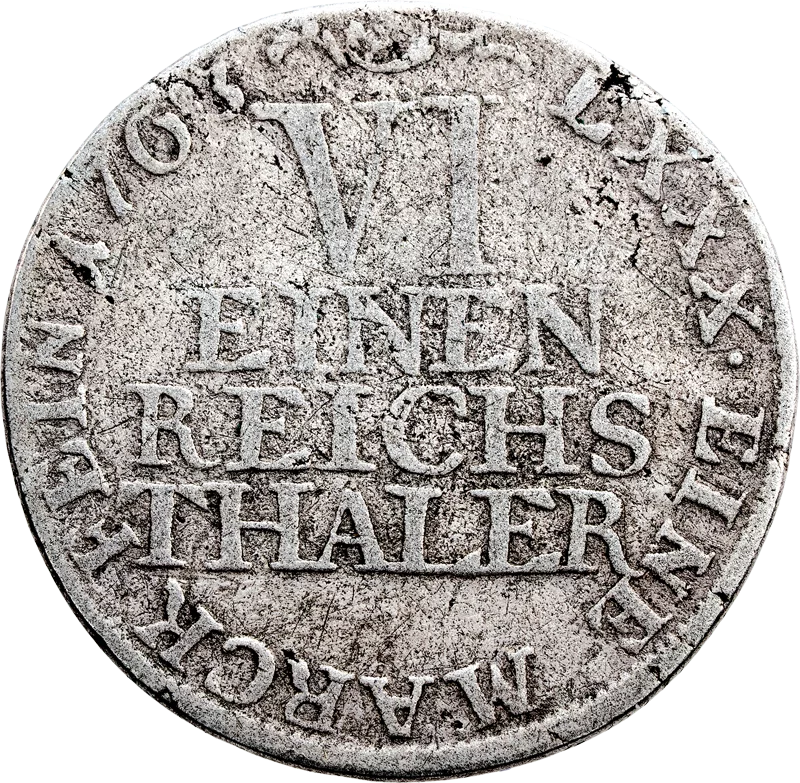 1/6 Taler Reuß-Schleiz Graf Heinrich XII. 1763