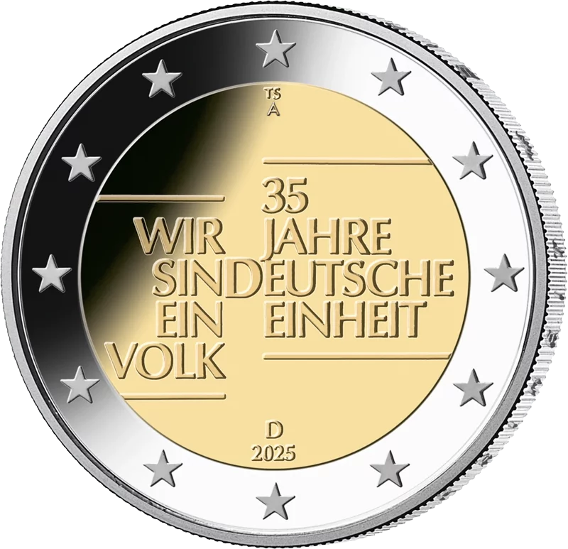 Tausch 5 x 2 Euro BRD 35 Jahre Deutsche Einheit 2025