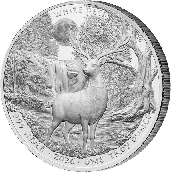 1 Dollar USA White Deer 2026