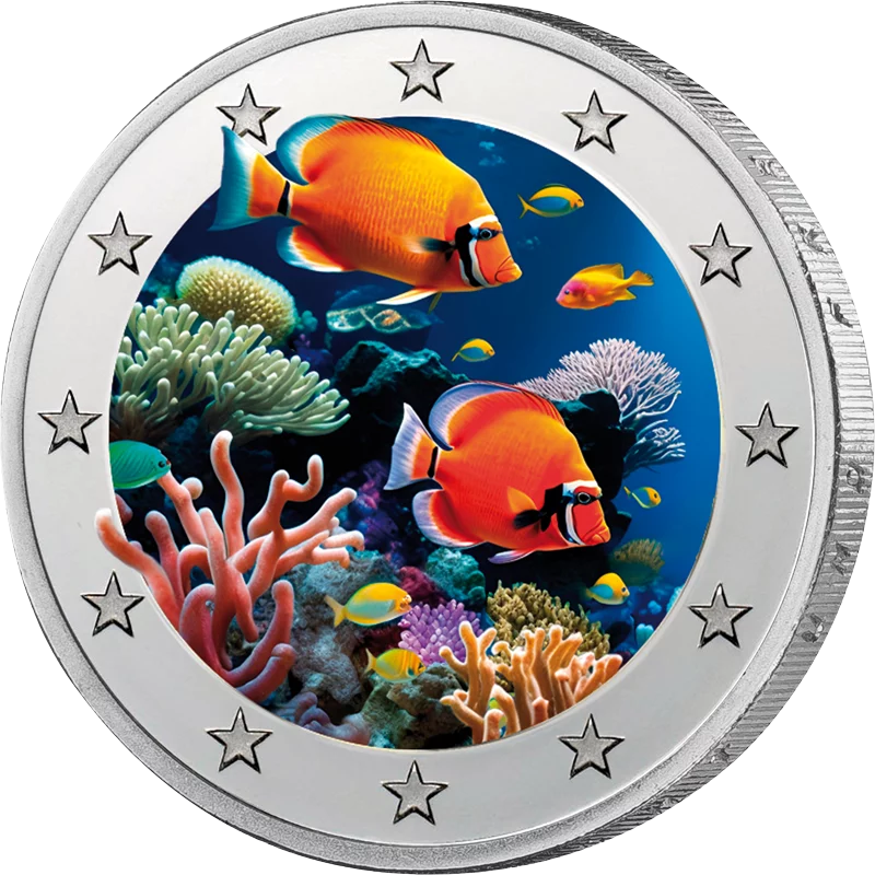 2-Euro-Künstlerausgabe Unterwasserwelt Glow-in-the-Dark