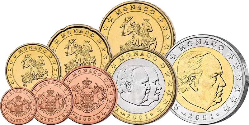 Euro-Kursmünzensatz Monaco 2001