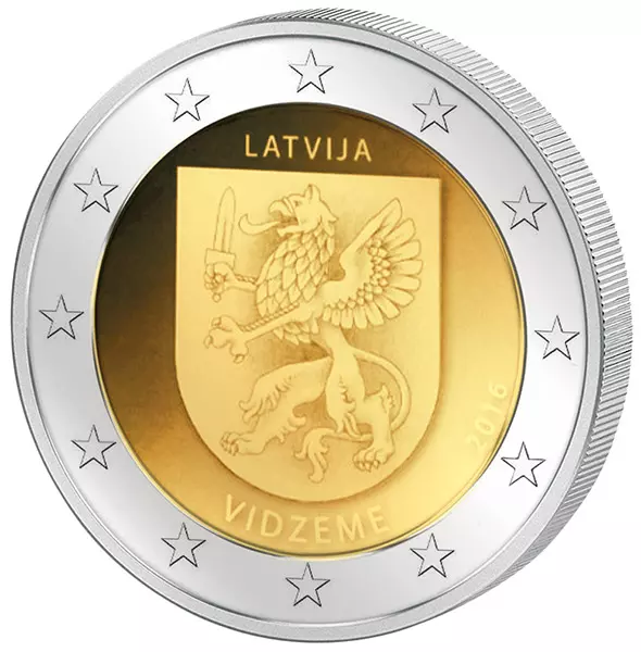 2 Euro Lettland Region Vidzeme 2016
