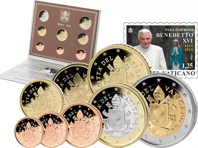 Euro-Kursmünzensatz Vatikan 2023 Ersttags-Edition